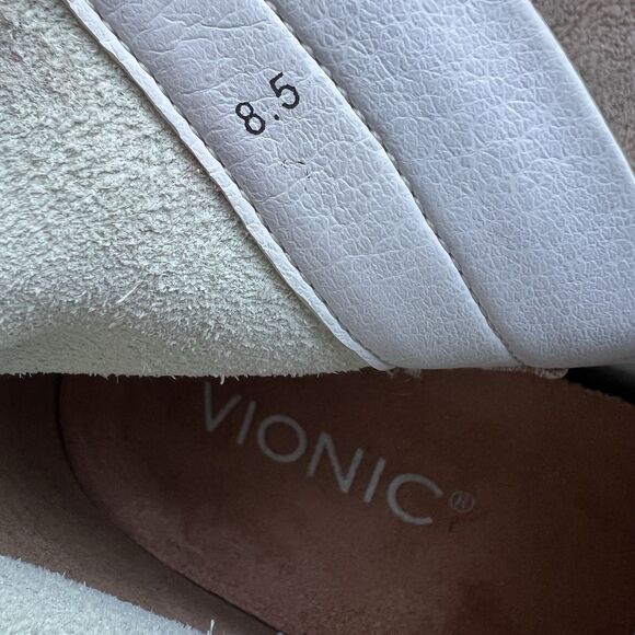 Vionic Roselyn White Leather Ankle Boot Bootie Women 8.5 Chic Minimalist Classic - Picture 12 of 14